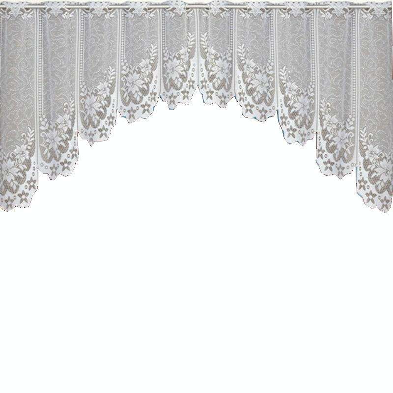 White Translucent Coffee Curtain Tulle Lace Sheer Warp Knitted Jacquard Curtains Bedroom Curtains...
