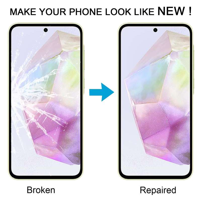 For Samsung Galaxy A35 SM-A356B 10pcs Front Screen Outer Glass Lens with OCA Optically Clear Adhe...