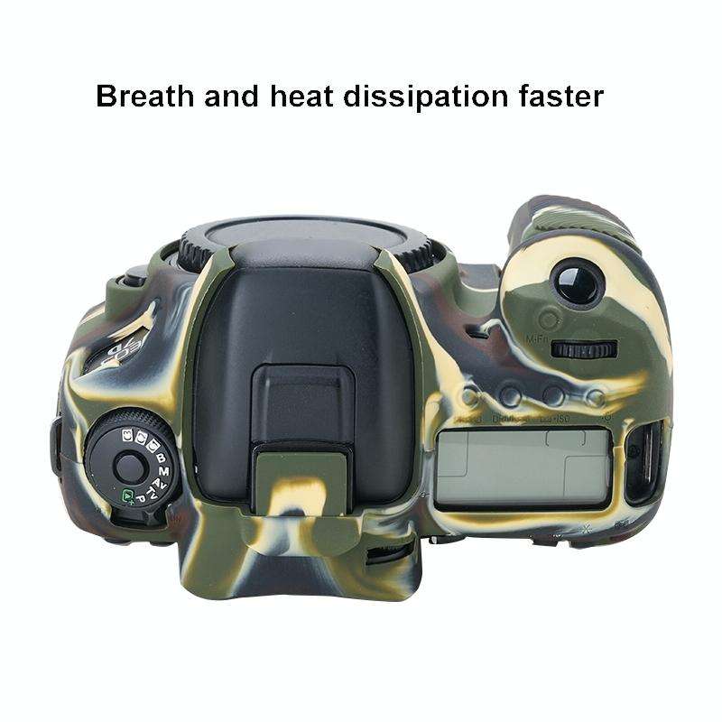 For Canon EOS 7D Mark II Soft Silicone Protective Case (Camouflage)
