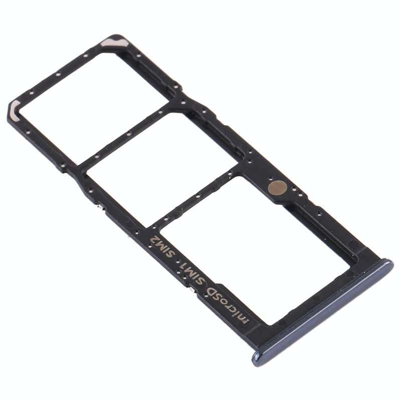 For Samsung Galaxy A50s SM-A507 SIM Card Tray + SIM Card Tray + Micro SD Card Tray (Black)