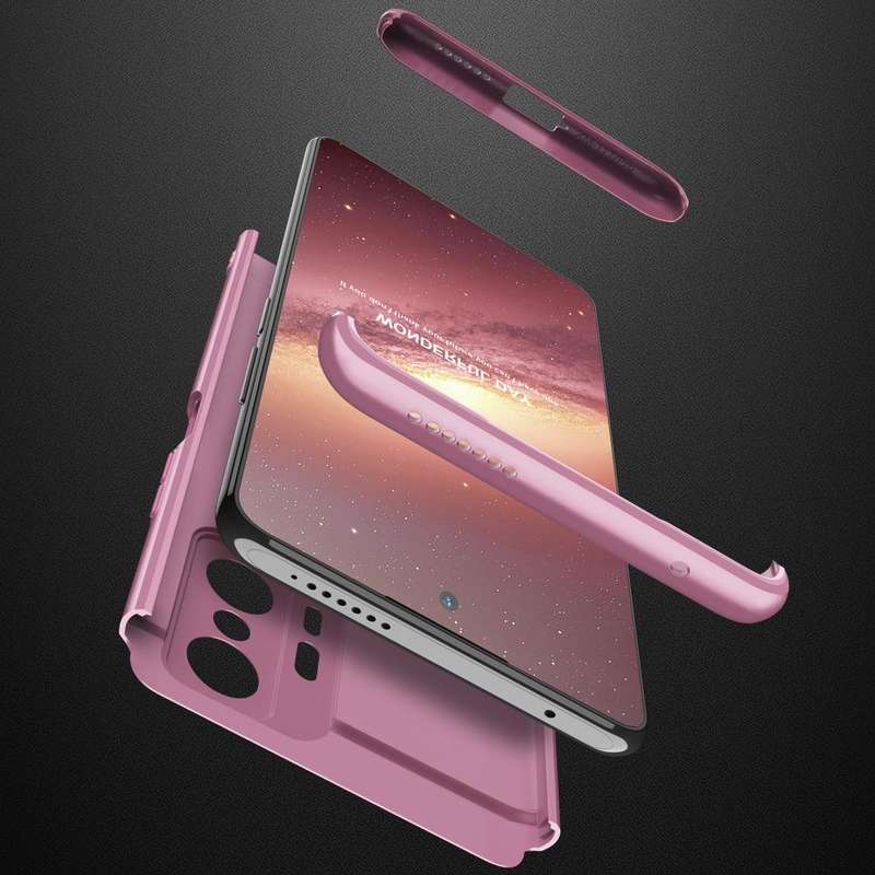 For Xiaomi Mi 11T GKK Three Stage Splicing Full Coverage PC Phone Case(Rose Gold)