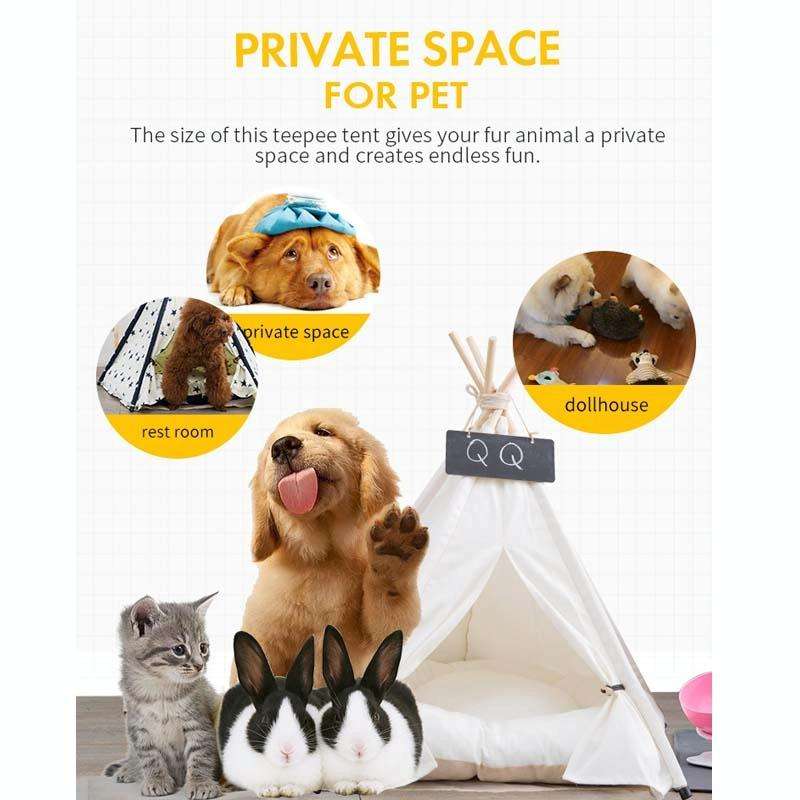 Pure White Pet Tent Nest For Small And Medium Dogs and Cats Foldable Playhouse, Style:Without Cus...