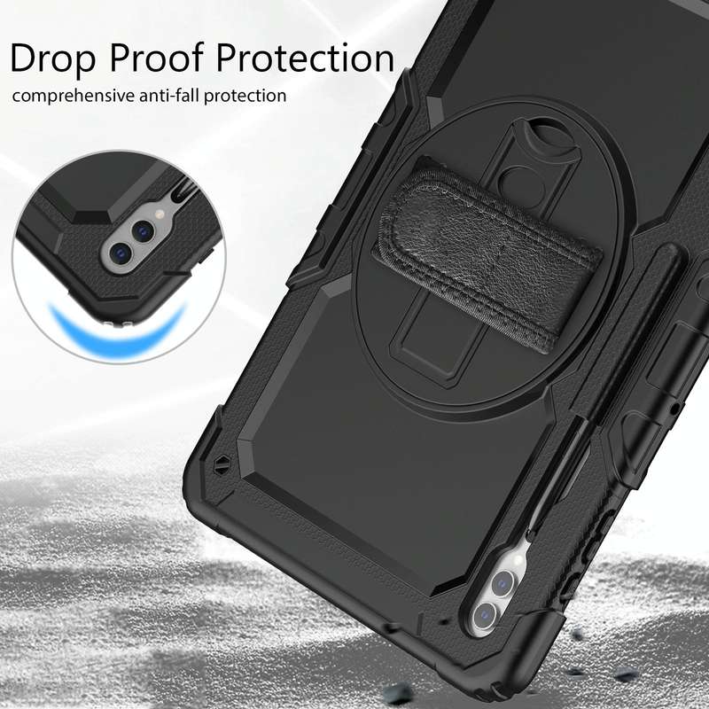 For Samsung Galaxy Tab S9 Ultra / S8 Ultra Silicone + PC Tablet Case(Black)
