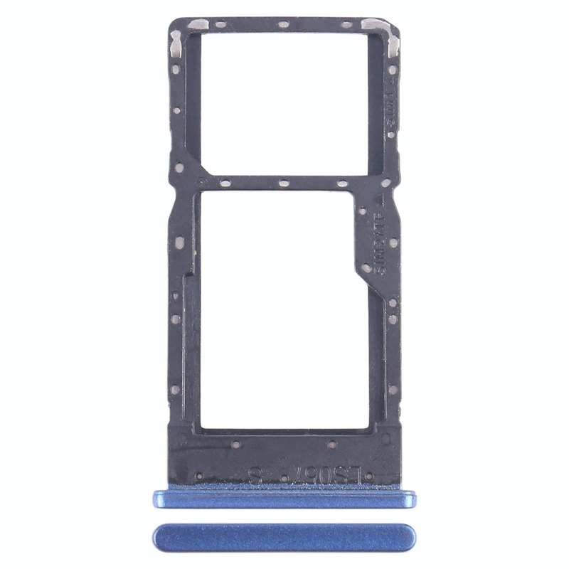 For Alcatel 1L Pro 4065F SIM Card Tray + Micro SD Card Tray (Blue)