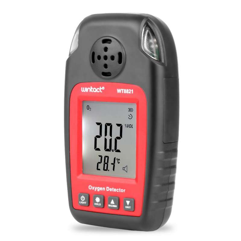 WINTACT WT8821 Oxygen Detector Independent Oxygen Gas Sensor Warning-up High Sensitive Poisoning ...