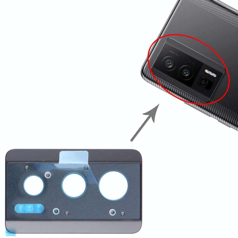 Original Back Camera Lens Frame for Xiaomi Redmi K60E (Black)