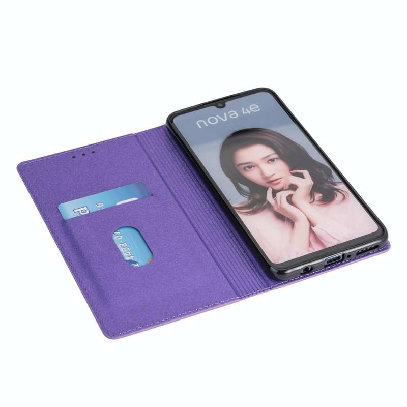 For Huawei P30 Lite Ultrathin Glitter Magnetic Horizontal Flip Leather Case with Holder & Card Sl...