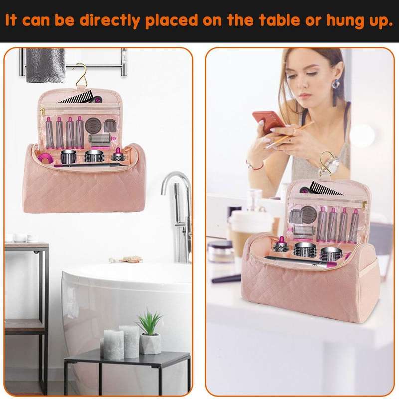 Hanging Portable Stand Accessories Storage Bag for Dyson(Pink)