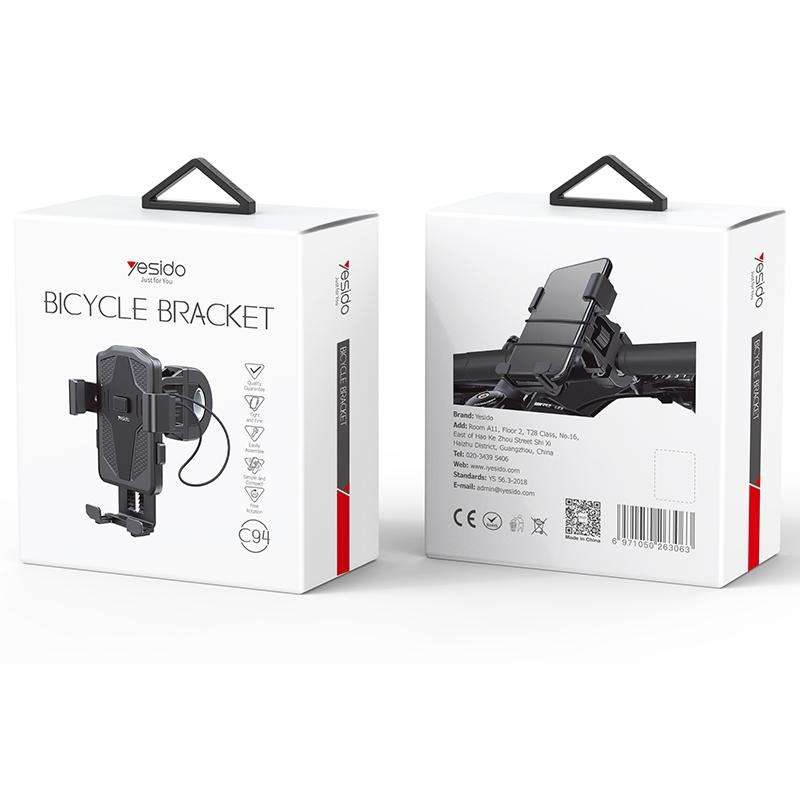Yesido C94 Bicycle / Motorcycle Elastic Clip Phone Navigation Bracket(Black)