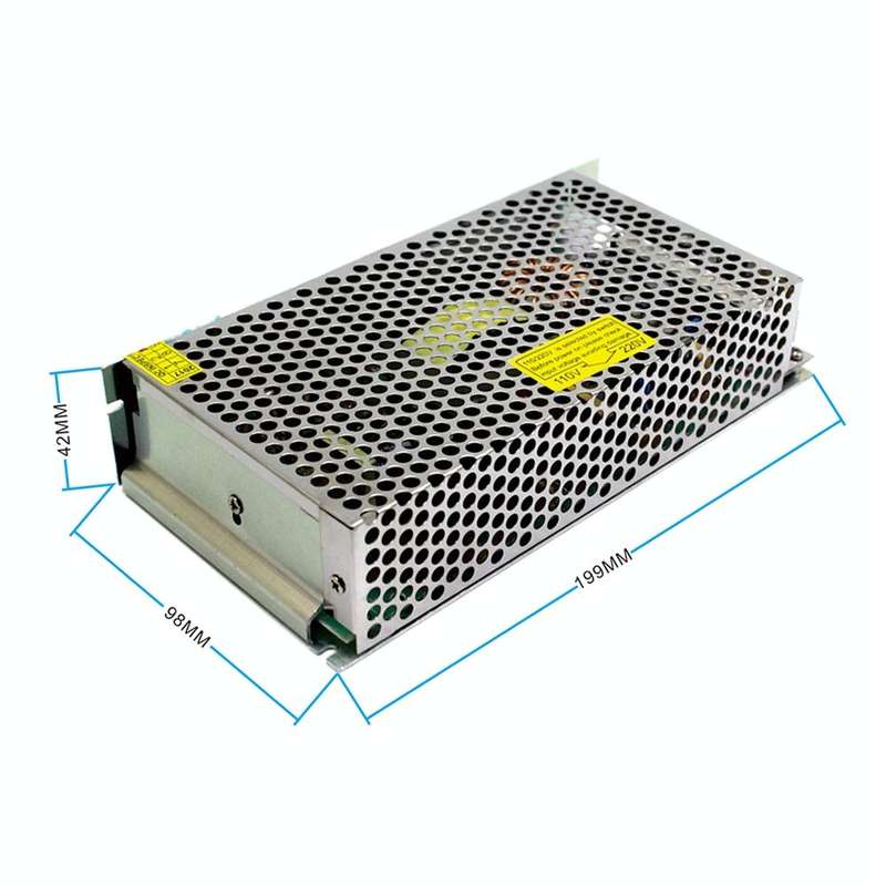 S-150-12 DC12V 12.5A 150W LED Regulated Switching Power Supply, Size: 199 x 98 x 42mm