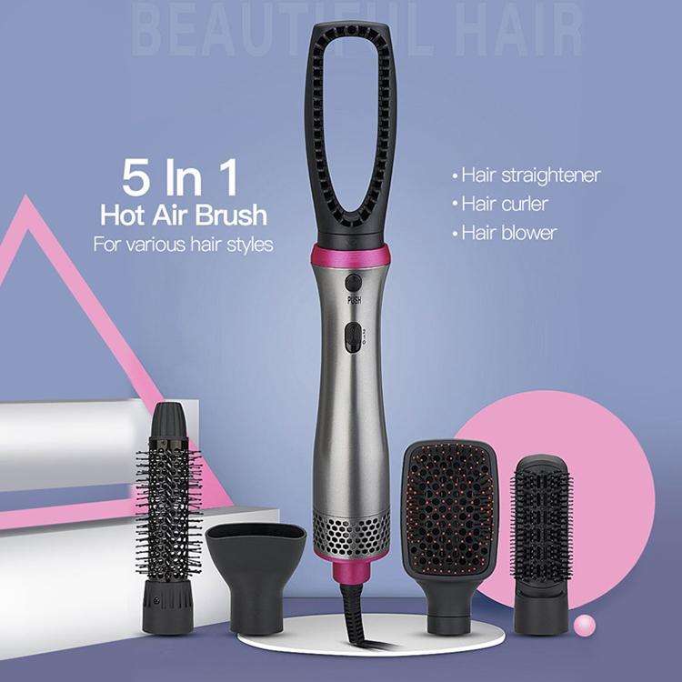 Five-in-one Multifunctional Head-changing Hairbrush Comb Straight Dual-purpose Electric Straight ...