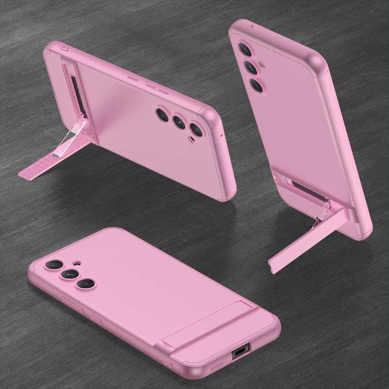 For Samsung Galaxy S23 FE 5G GKK Three Stage Splicing Full Coverage PC Phone Case(Rose Gold)