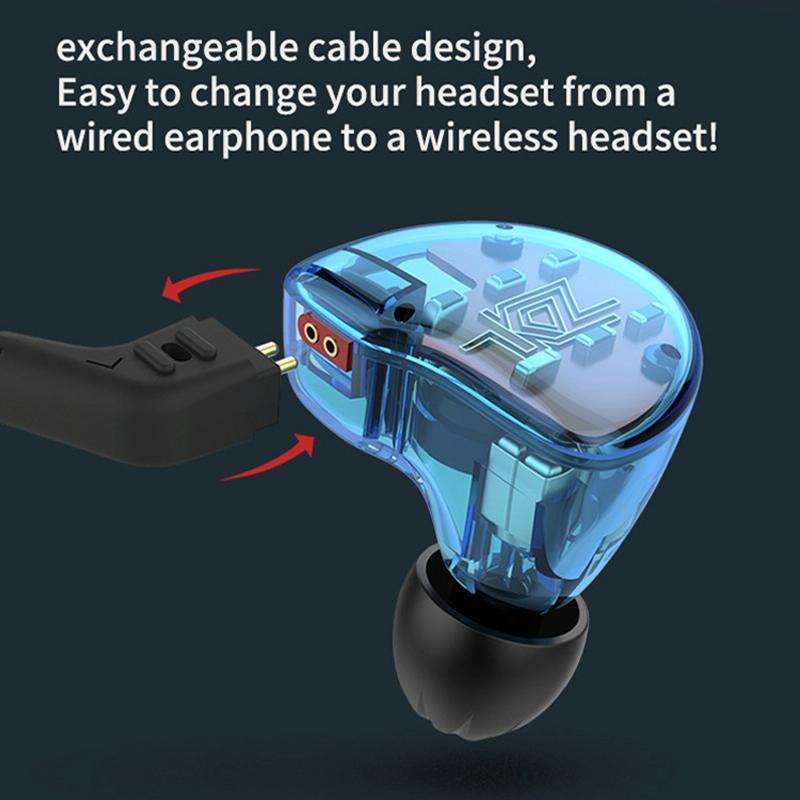 KZ ZS10 Ten Unit Circle Iron In-ear Mega Bass HiFi Earphone with Microphone (Blue)