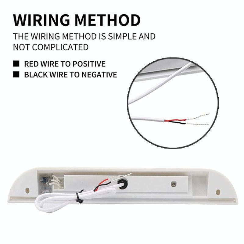 RV / Yacht Awning LED Strip Light DC12-28V with 9 LEDs Lamp Beads (White)