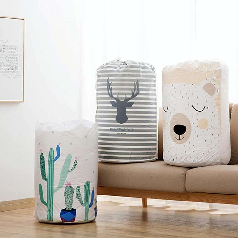Large-capacity Household Waterproof Moisture-proof Quilt Storage Bag Packing Bag(Cute Beer)