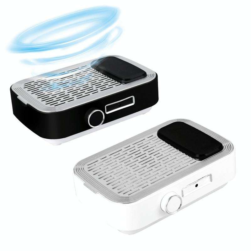 80W Wireless Rechargeable Nail Vacuum Cleaner, Specification: EU Plug (White)