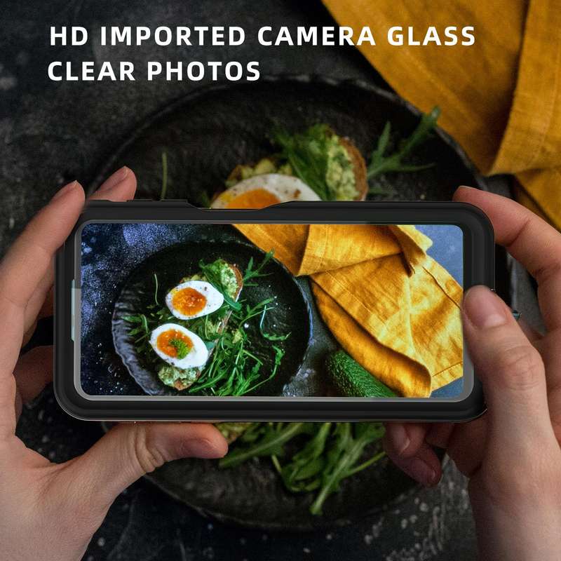 For Samsung Galaxy A23 5G RedPepper Transparent Shockproof Waterproof PC + TPU Phone Case(Black)