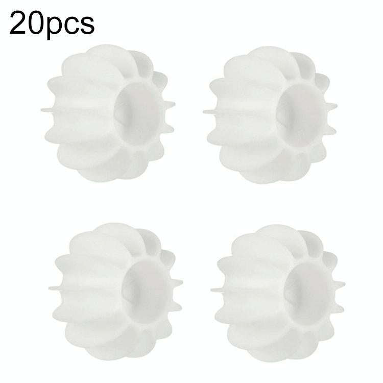 20pcs Laundry Ball Stain Removal Anti-tangle Cleaning Ball For Washing Machine(White)