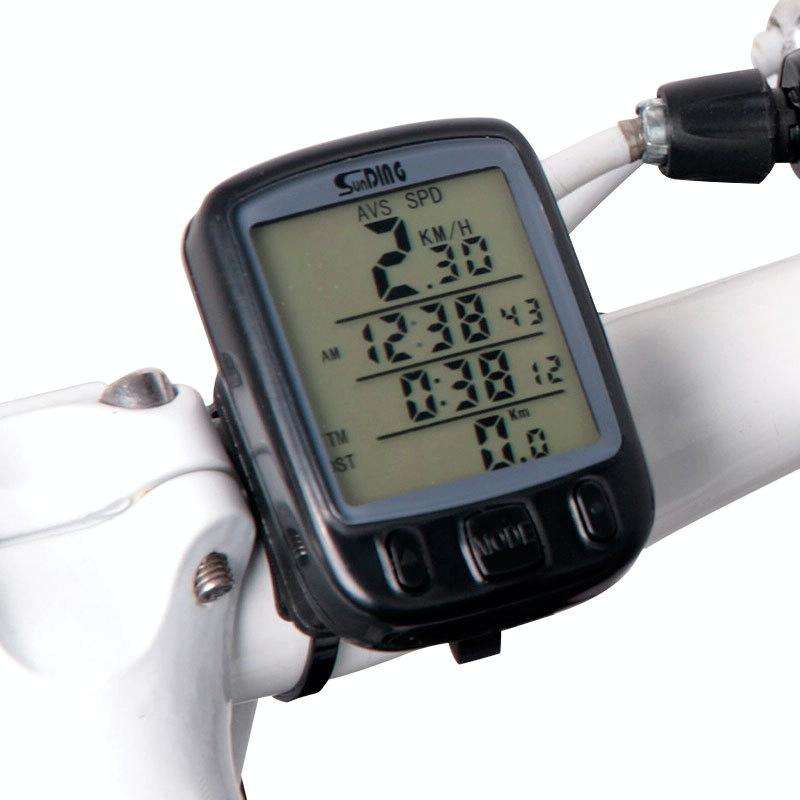 SUNDING 563C Bike Bicycle Waterproof Wireless LCD Screen Luminous Mileage Speedometer Odometer, C...