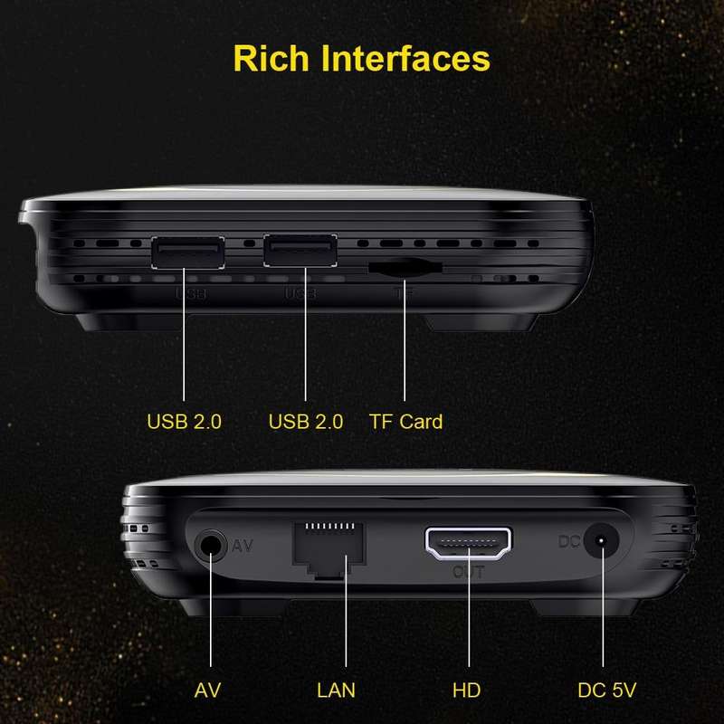 HK1 RBOX-H8S 4K Ultra HD Android 12.0 Smart TV Box with Remote Control, Allwinner H618 Quad-Core,...