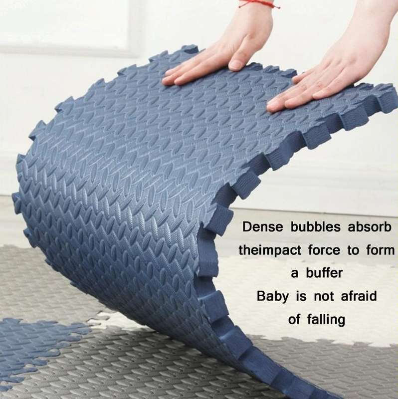 10 PCS Household Children Bedroom Stitching Leaf Pattern Thick Foam Crawling Mat, Size: 30x1.0cm(...