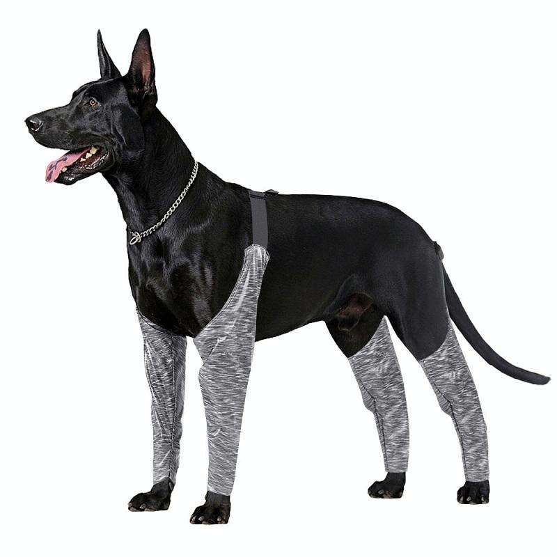 Dog Outdoor Four-Legged Pants Pet Waterproof & Dirt-Proof Sling Leg Cover, Size: XXL(Gray)