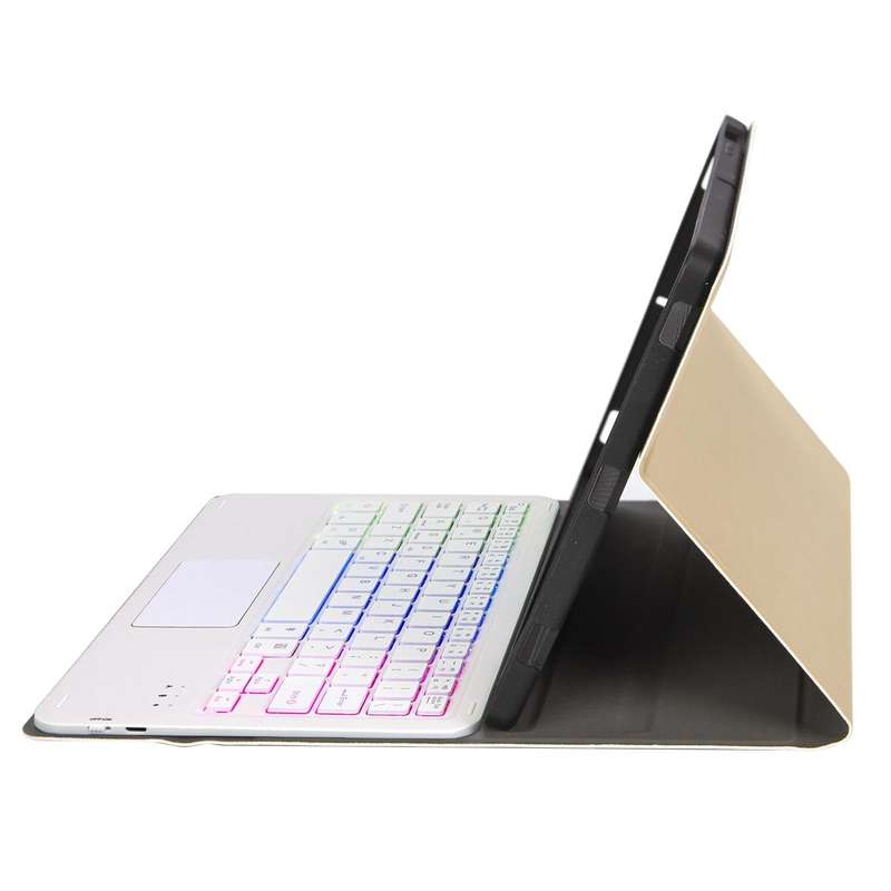 For Samsung Galaxy Tab S8 / S7 A700B-AS Lambskin Texture Backlight Bluetooth Keyboard Leather Tab...