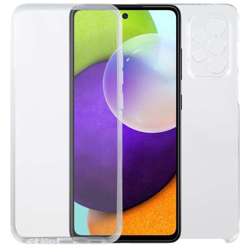 For Samsung Galaxy A73 5G PC+TPU Double-Sided All-Inclusive Transparent Phone Case