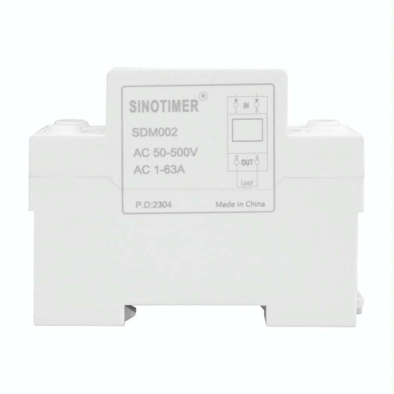 SINOTIMER SDM002 Household DIN Rail Single-Phase AC Dual Display Voltage And Current Meter(100A E...