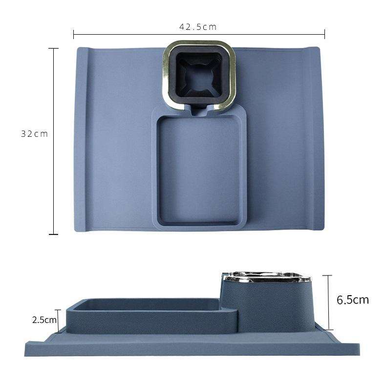 Sofa Armrest Car Seat Armrest Silicone Coaster Heat Insulation Anti-scalding Cup Holder(Green)