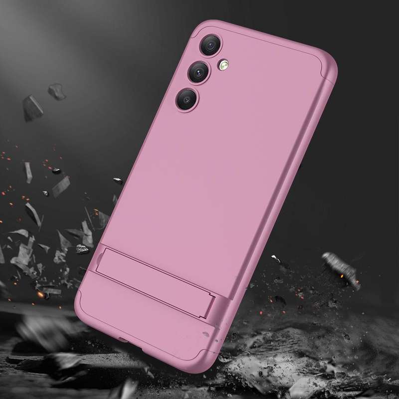For Samsung Galaxy A34 5G GKK Three Stage Splicing Full Coverage PC Phone Case(Rose Gold)