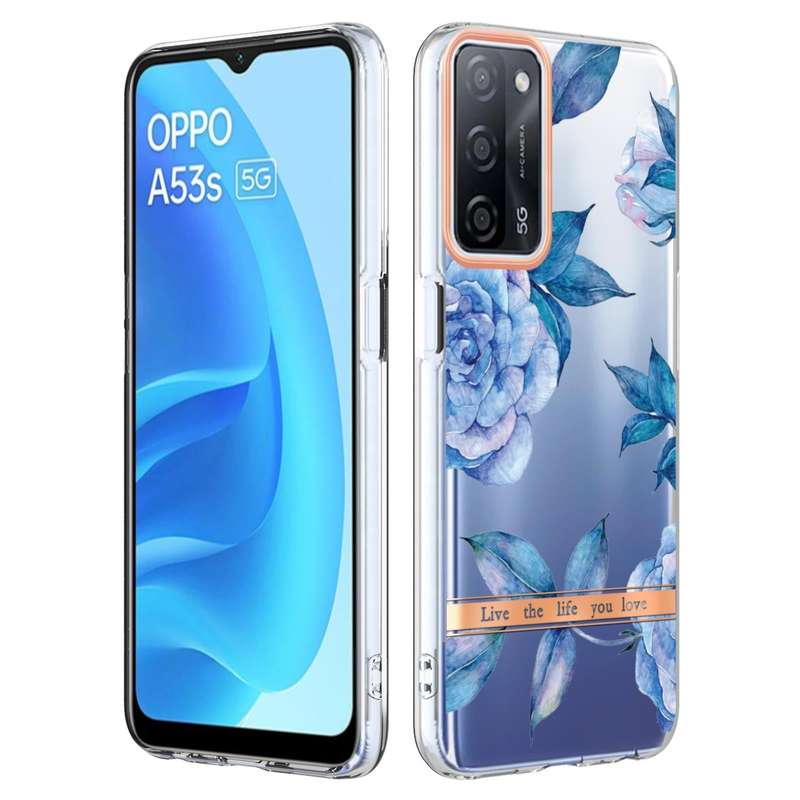 For OPPO A55 5G / A53S 5G / A54 4G / A16 / A54S 4G Flowers and Plants Series IMD TPU Phone Case(O...
