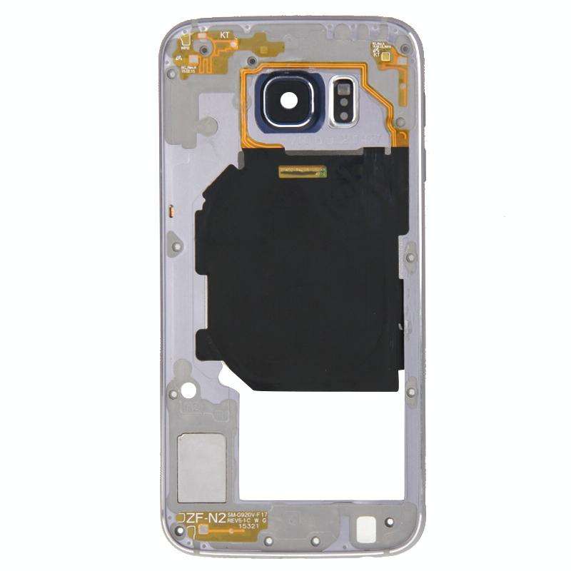For Galaxy S6 / G920F Back Plate Housing Camera Lens Panel  with Side Keys and Speaker Ringer Buz...