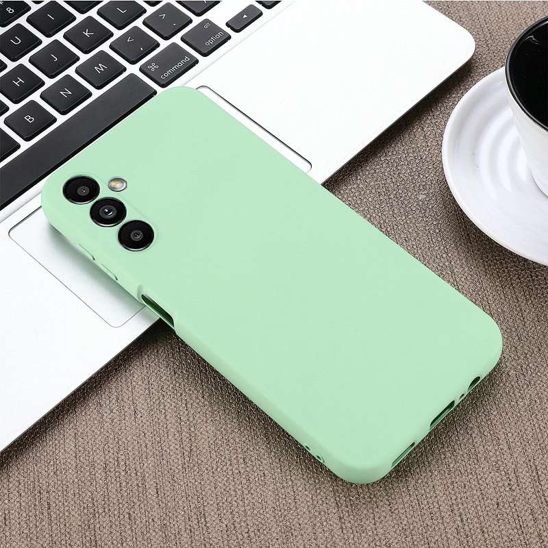 For Samsung Galaxy A14 5G Solid Color Liquid Silicone Shockproof Full Coverage Phone Case(Green)