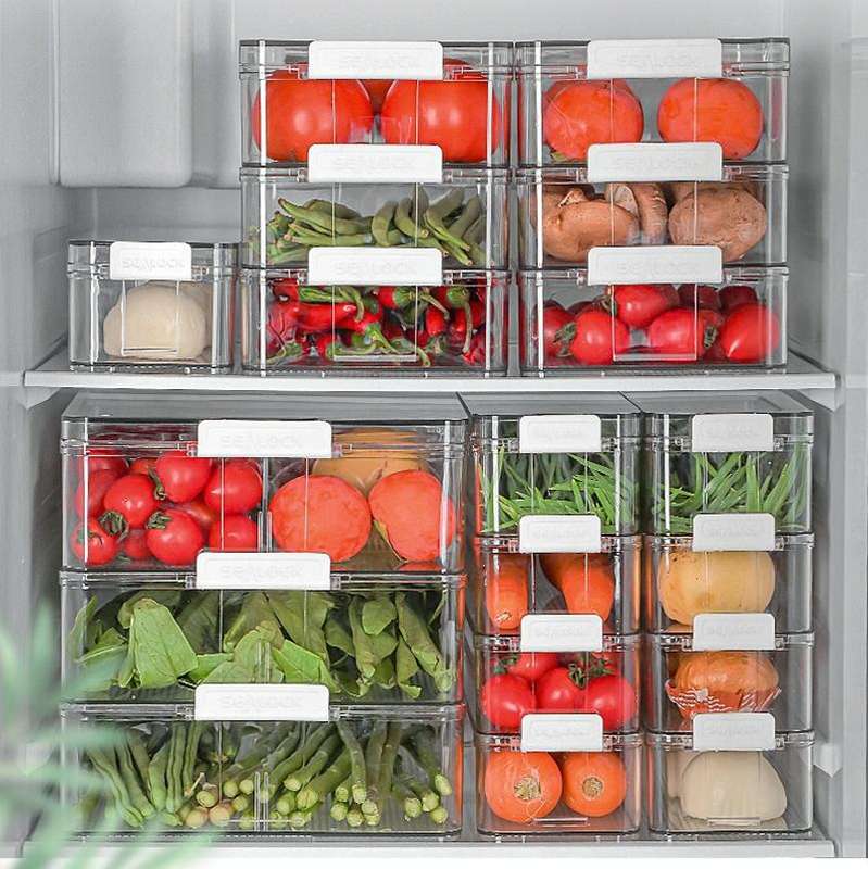 Fruit and Vegetable Refrigerator Crisper with Lid, Specification: TY-9082