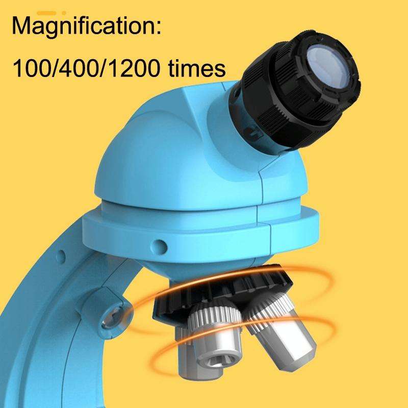 GB002 HD 1200 Times Wide Angle Microscope Children Educational Toys(Blue)