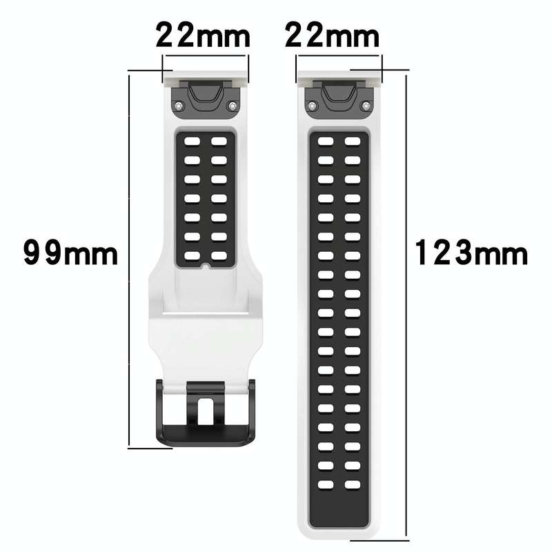 For Garmin Forerunner 965 22mm Two-Color Reverse Buckle Silicone Watch Band(Black+Yellow)