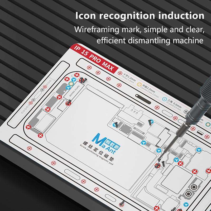 For iPhone 15 Pro MaAnt Double-sided Screw Positioning Flexible Soft Magnetic Pad