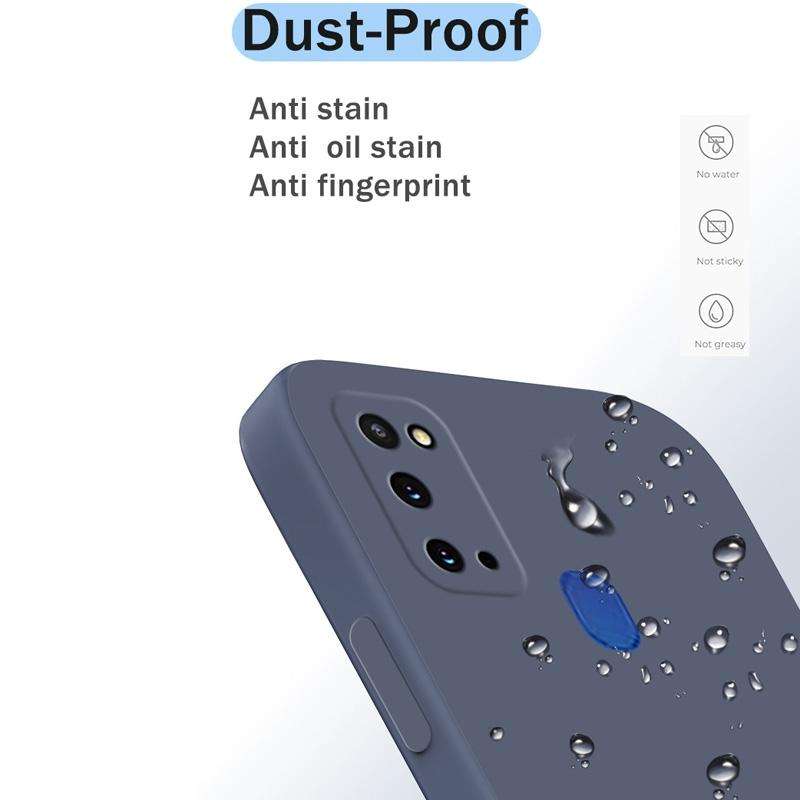 For Samsung Galaxy A21s Solid Color Imitation Liquid Silicone Straight Edge Dropproof Full Covera...