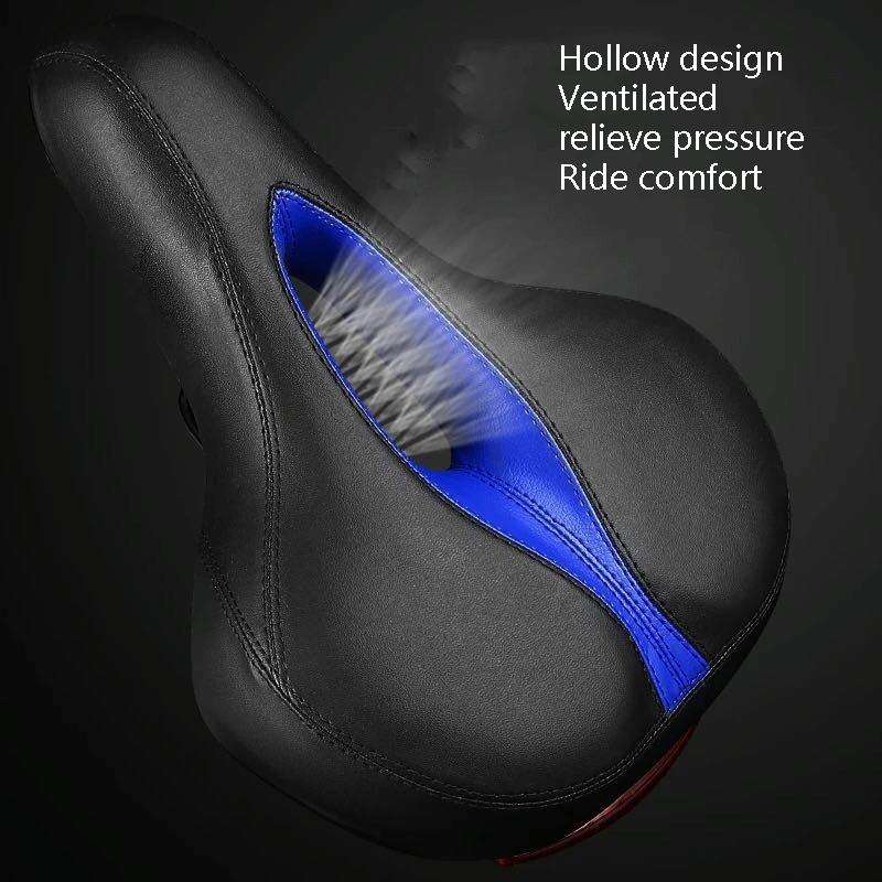Bicycle Cushion With Lamp Bicycle Saddle Mountain Bike Saddle(Black)