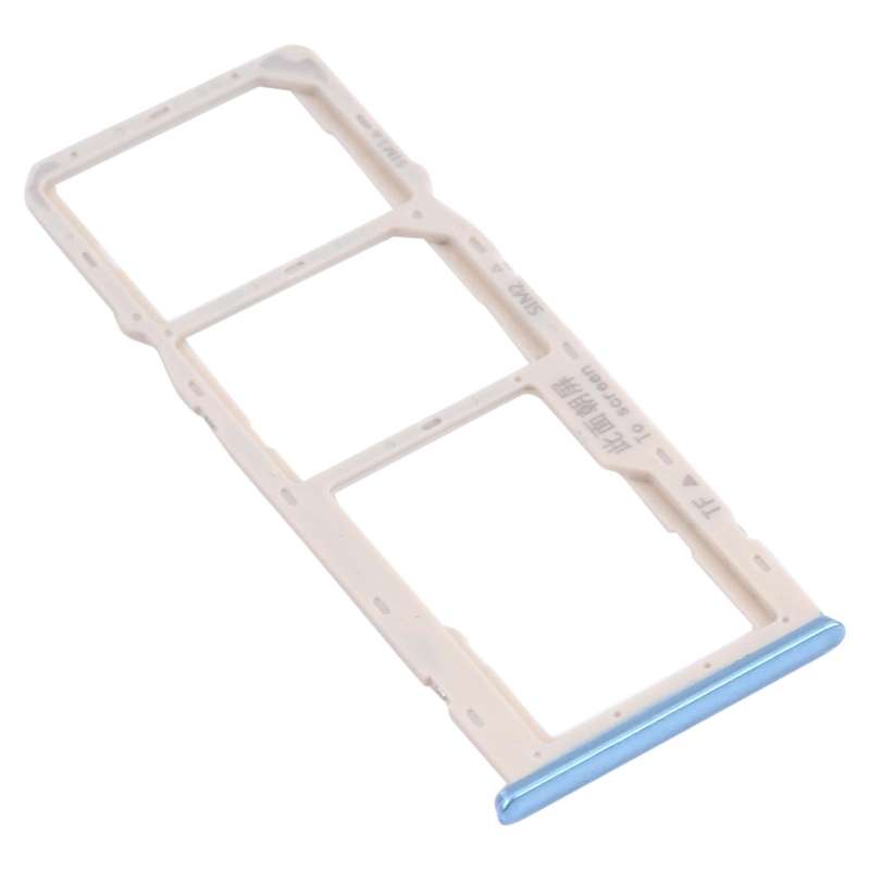 For OPPO A35 CPH2179  SIM Card Tray + SIM Card Tray + Micro SD Card Tray (Blue)