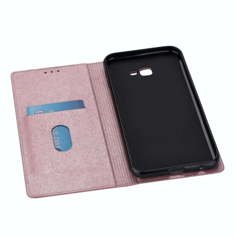 For Samsung Galaxy J4+ Ultrathin Glitter Magnetic Horizontal Flip Leather Case with Holder & Card...