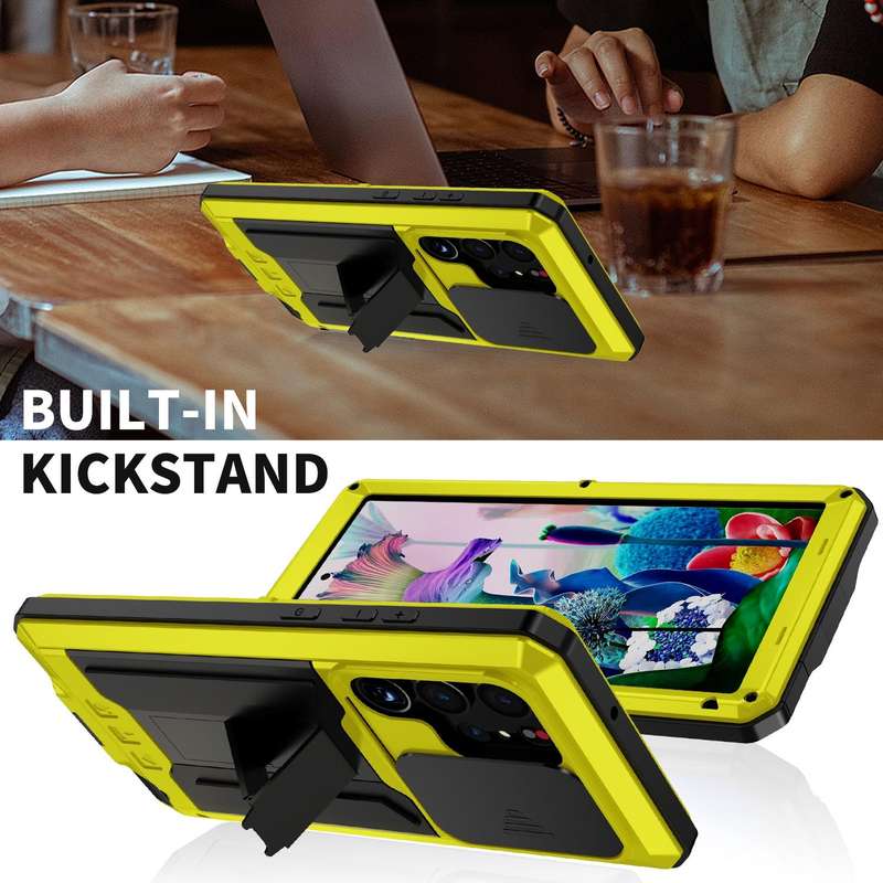 For Samsung Galaxy S23 Ultra 5G R-JUST Sliding Camera Design Life Waterproof Dustproof Shockproof...