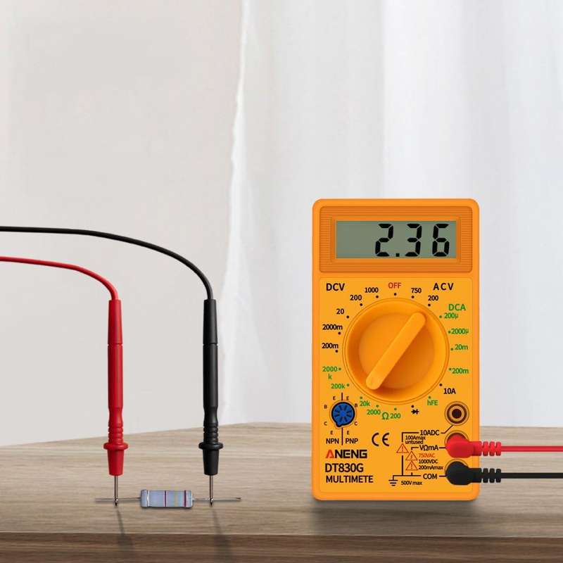 2 PCS ANENG DT830G Portable Digital Multimeter(Black)