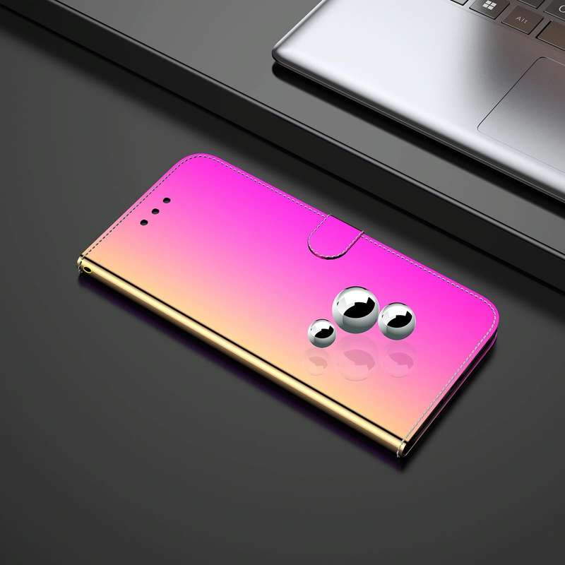 For OPPO Reno8 Pro Imitated Mirror Surface Flip Leather Phone Case(Gradient Color)