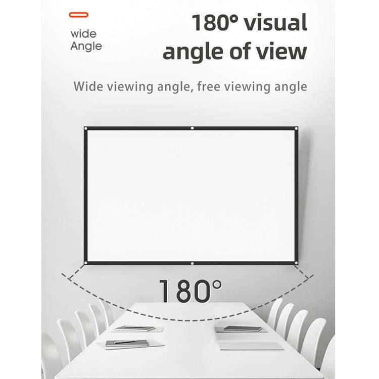 Simple Folding High Density Polyester Projector Film Curtain, Size:120 inch (16:9) Projection Are...