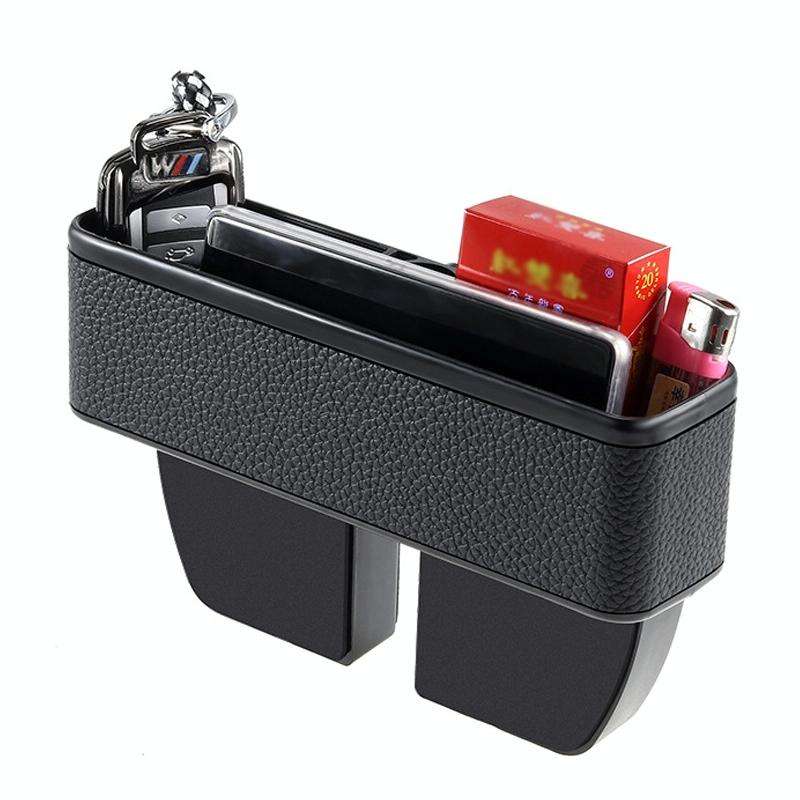 Universal Car Multi-functional Console Side Pocket Seat Gap Side Storage Box(Black)