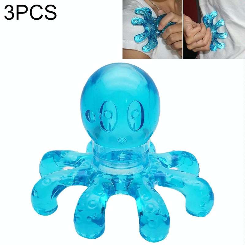 3 PCS Mini Plastic Massager Octopus Waist Leg Full Body Massager(Random Color)