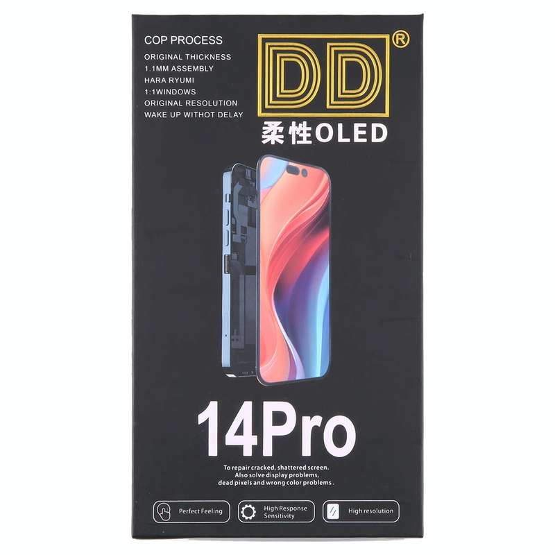 For iPhone 14 Pro Soft DD OLED LCD Screen with Digitizer Full Assembly