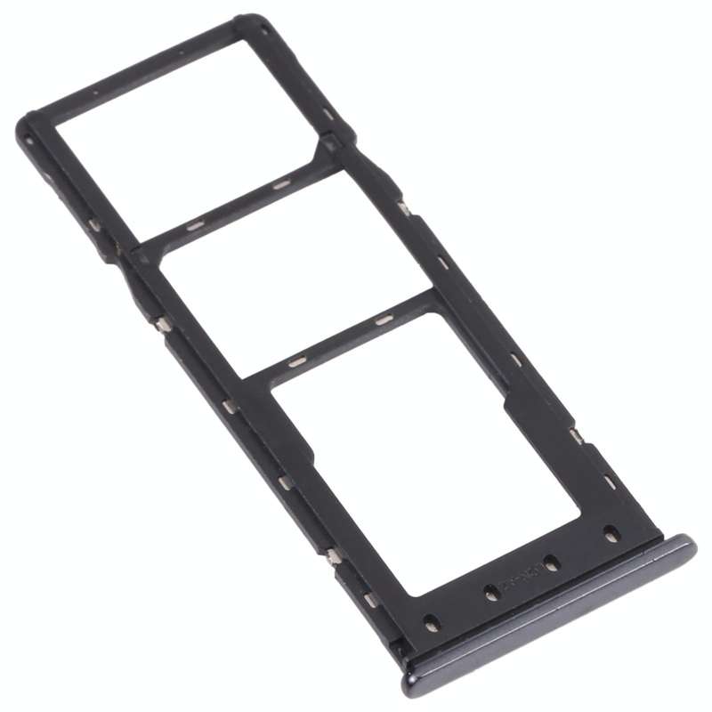 For Infinix Hot 10s NFC/Hot 10s/Hot 10T SIM Card Tray + SIM Card Tray + Micro SD Card Tray (Black)